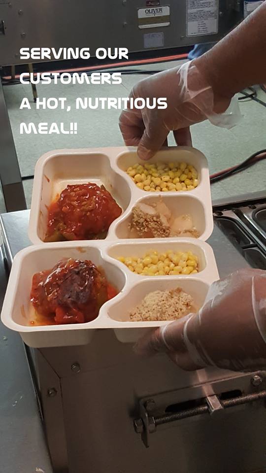 meal tray with food